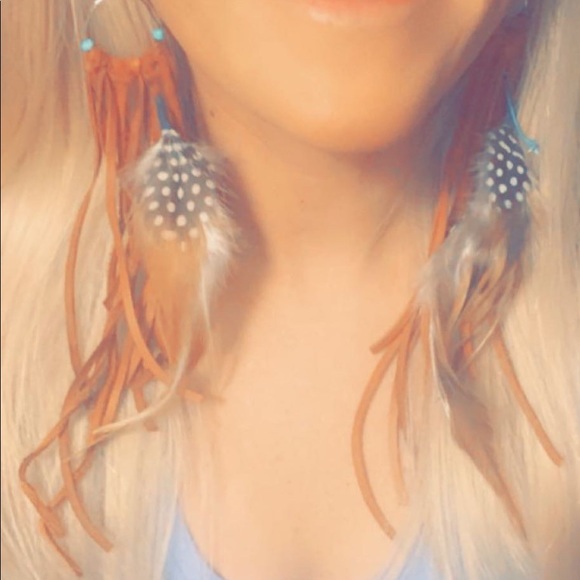 Customizable Fringe and Feather earrings - Picture 6 of 7